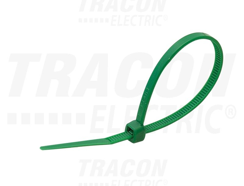 Klasična kabelska vezica, zelena 203×3,6mm, D=2-52mm, PA6.6