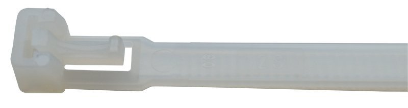 Odvezljiva vezica 300x7.5 mm bela PA6.6