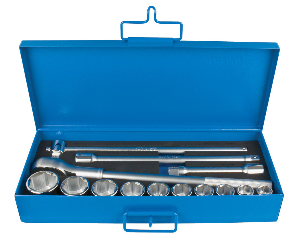 Ključi nasadni 3/4" v kovinski kaseti UNIOR 197MB2, 22-50mm/14kos