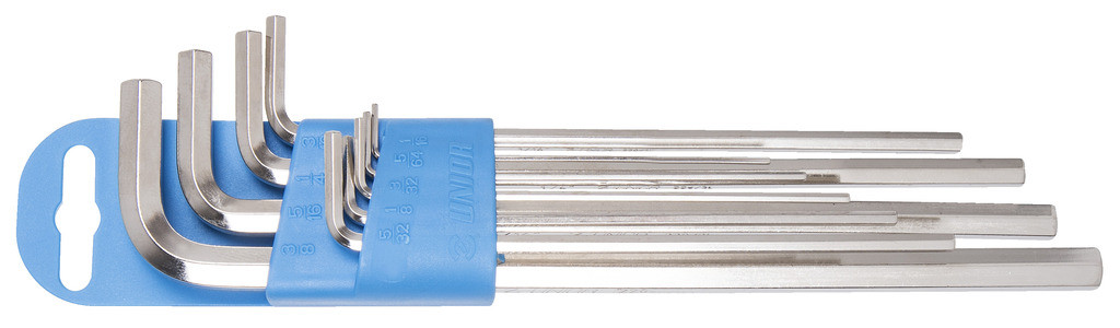 Ključi inbus dolgi na pvc obešalu UNIOR 220/3LPH, 1,5-10mm/9kos