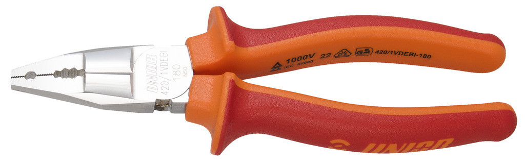 Klešče elektrokombinirke vde UNIOR 420/1VDEBI, 180mm