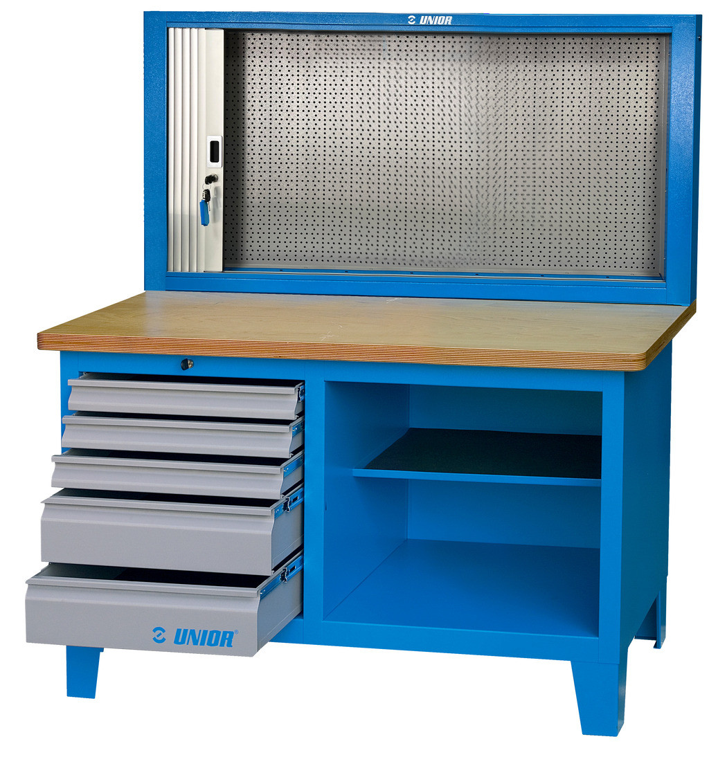 Pult delovni z omaro z rolojem UNIOR 946ACR, 1500x750x1665mm