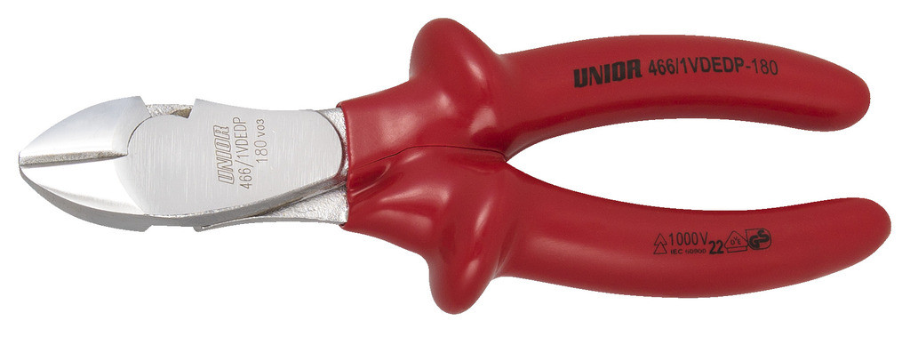Klešče ščipalne stranske močne vde UNIOR 466/1VDEDP, 180mm
