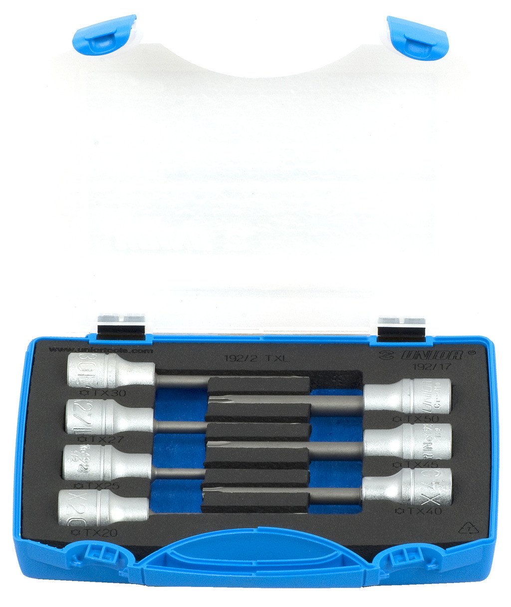 Nastavki vijačni tx 1/2" v pvc kaseti UNIOR 192/17 , TX 20-TX 50/7kos