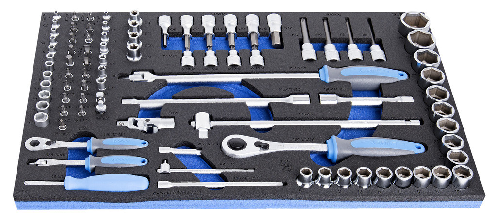 Ključi nasadni 1/2" in 1/4" v sos vložku UNIOR 964/36SOS, 4-32mm/88kos