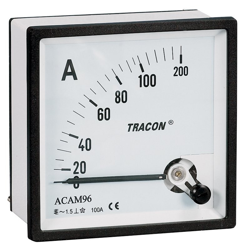 Analogni ampermeter za neposredno merjenje izmeničnega toka, 72×72mm, 30A AC