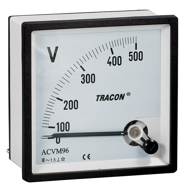 Analogni voltmeter za izmenično napetost, 96×96mm, 450V AC