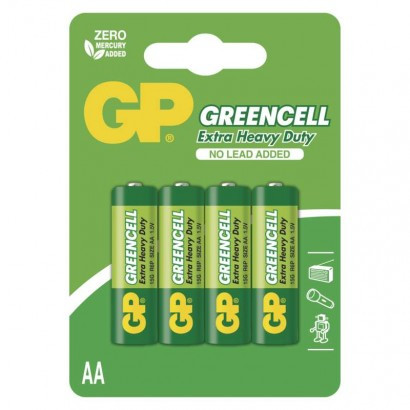 Baterija GP GREENCELL cink-kloridna AA 4 blister