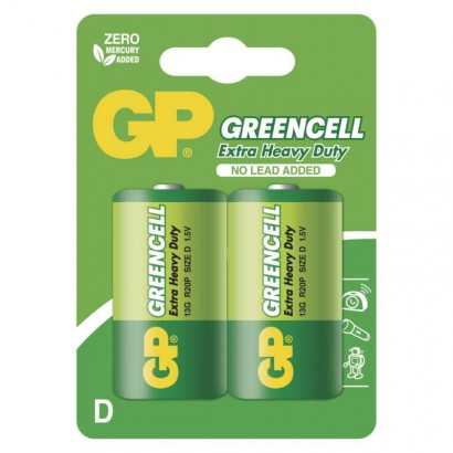 Baterija GP GREENCELL cink-kloridna R20 D 2 blister