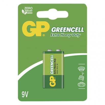 Baterija GP GREENCELL cink-kloridna 9V 1 blister