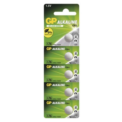 Baterija GP gumbna alkalna LR44 A76F 5 blister