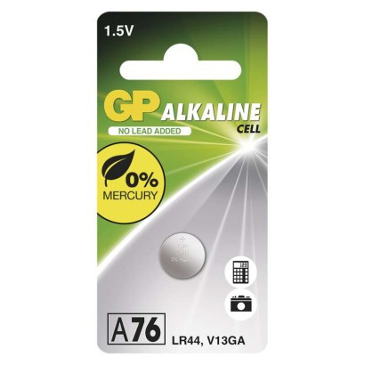 Baterija GP gumbna alkalna LR44 A76F 1 blister