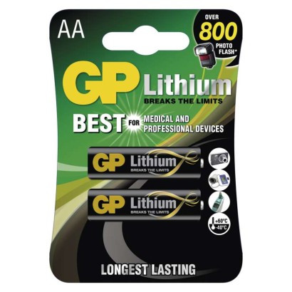 Baterija GP litijska AA 2 blister