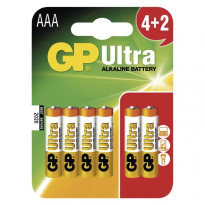 Baterija GP ULTRA alkalna LR03AAA 4+2 blister
