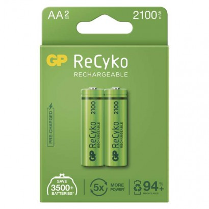 Polnilna baterija GP ReCyko 2100 mAh HR6 (AA) 2kos