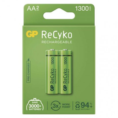 Polnilna baterija GP ReCyko 1300 mAh HR6 (AA) 2kos