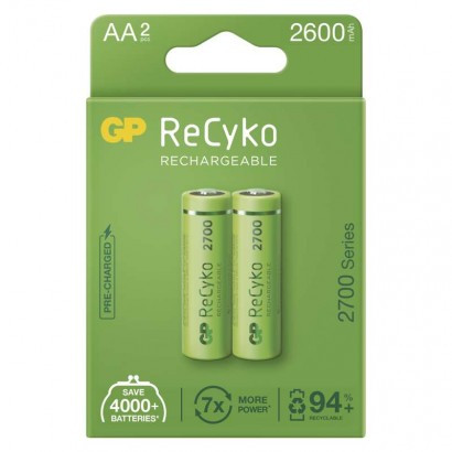 Polnilna baterija GP ReCyko 2700 mAh HR6 (AA) 2kos