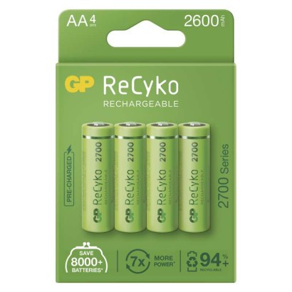 Polnilna baterija GP ReCyko 2700 mAh HR6 (AA) 4kos