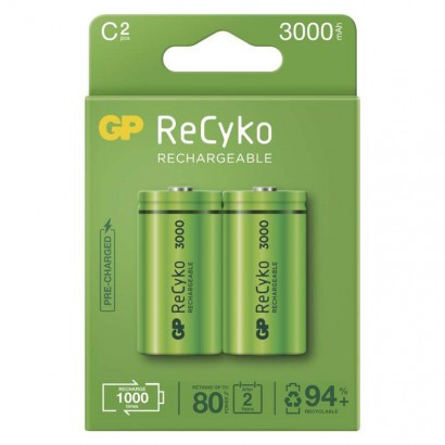 Polnilna baterija GP ReCyko 3000 mAh HR14 (C) 2kos