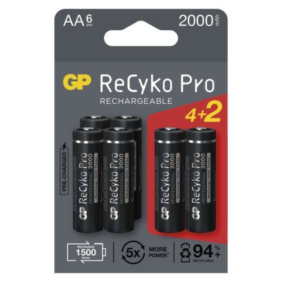 Polnilna baterija GP ReCyko Pro Professional HR6 (AA) 6kos