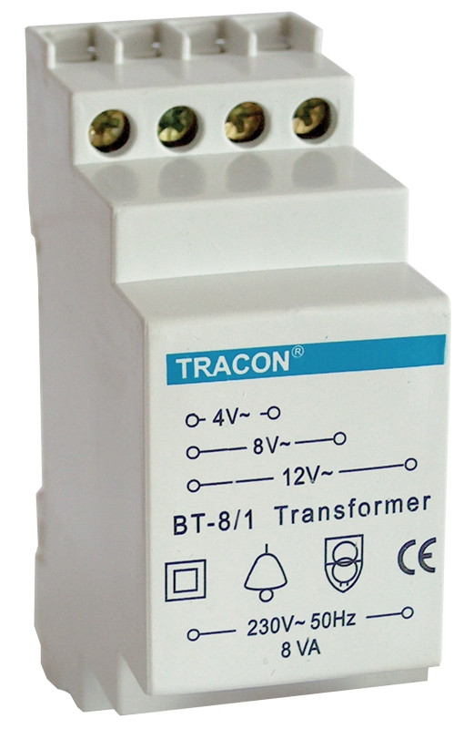 Varnostni transformator (za zvonce) 230 V/4-8-12 V AC