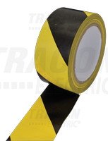 Industrijski lepilni trak za označevanje tal, črno-rumeni L:33m,W:50mm