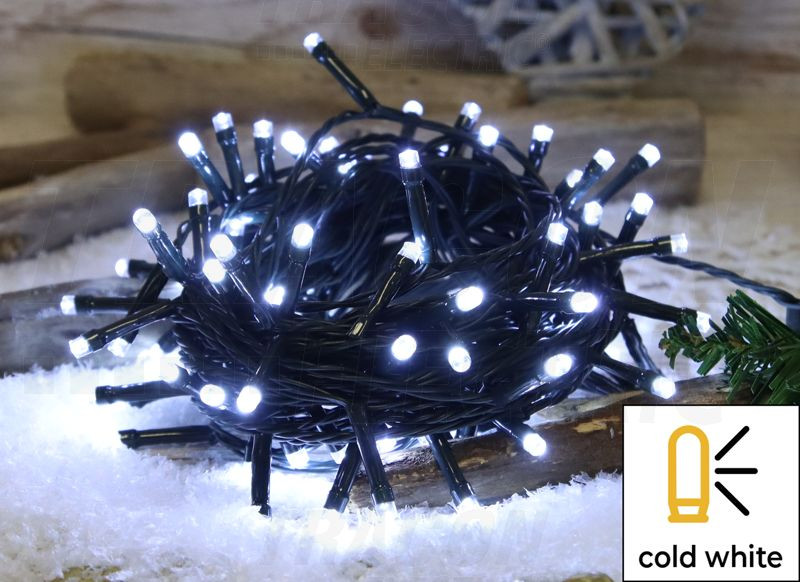 Božična svetlobna LED veriga, zunanja/notranja 230VAC, 5+20M, 200LED, 6W, 12000-13000K, IP44