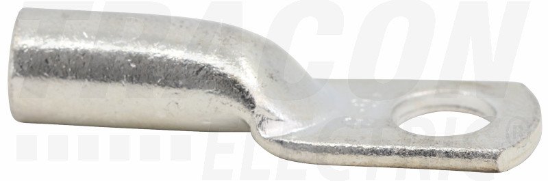 Neizolirani cevasti očesni kabelski čevelj, kosit. elektrolit. baker 16mm2, M6, (d1=6.8mm, d2=6.4mm)