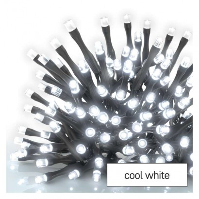 Standard LED povezovalna  božična veriga – ledene sveče, 2,5 m, zun., hl. bela