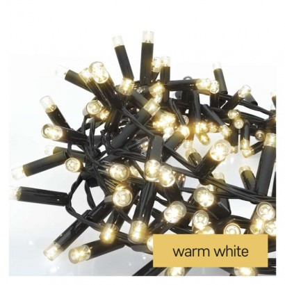 Profi LED povezovalna veriga črna – jež, 3 m, zunanja in notranja, topla bela