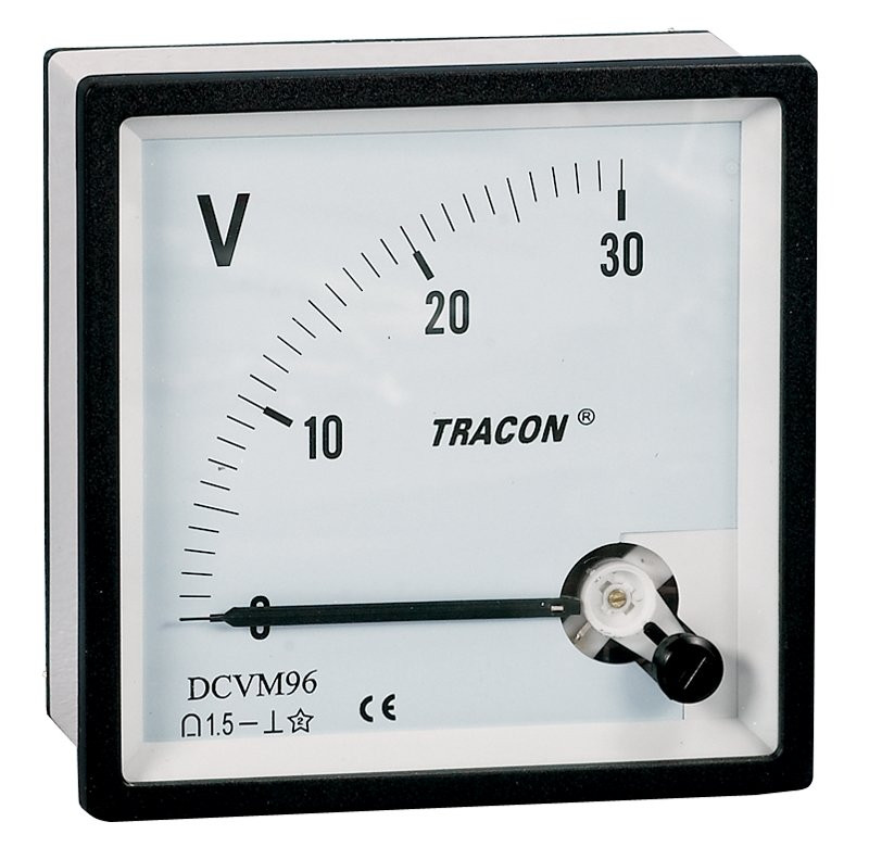 Analogni voltmeter za enosmerno napetost, 48×48mm, 120V DC