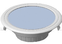 LED zidna svetilka-plastična, z dušilko, bela 230V AC, 16W, 4000K, 1280lm