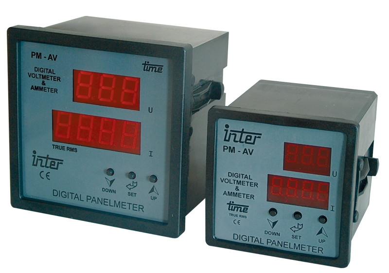 Digitalni amper- in voltmeter, 0-500 V, 0-9500 A, 96x96 mm