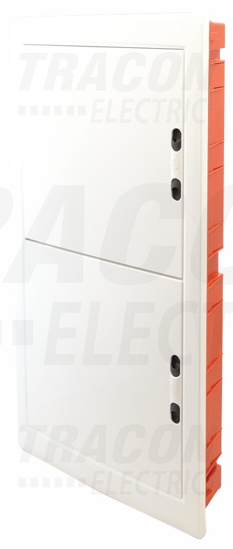 Podometna razdelilna omara - plastična, bela ravna vrata 4×18 (72) modul