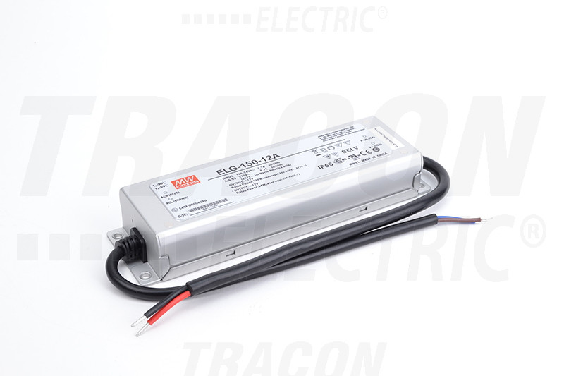 ELG LED gonilnik/napajalnik s kovinskim ohišjem 100-305 VAC / 12 VDC; 150 W; 0-11 A; PFC; IP65