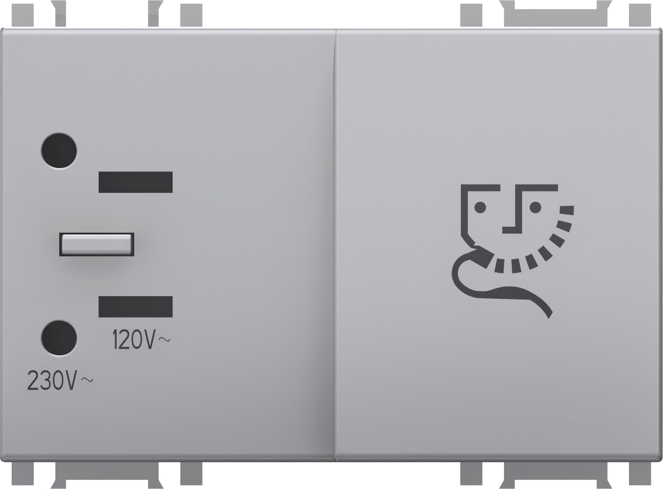 Vtičnica za brivnik 2.5A 230V~/15A 110V~ 3M ES