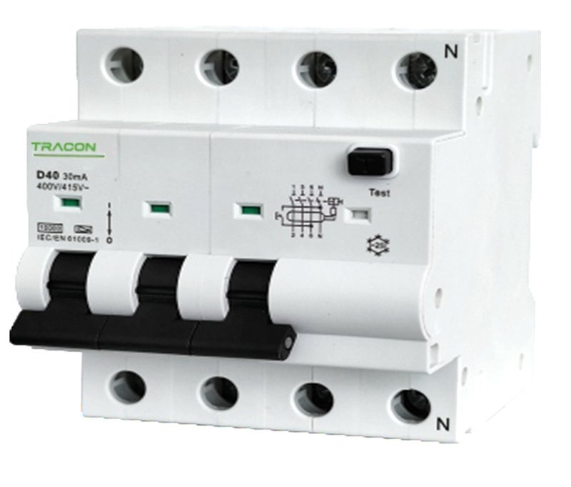 Kombinirano zaščitno stikalo, 4P-5modul, elektromehansko B13A, 30 mA, 6kA, B