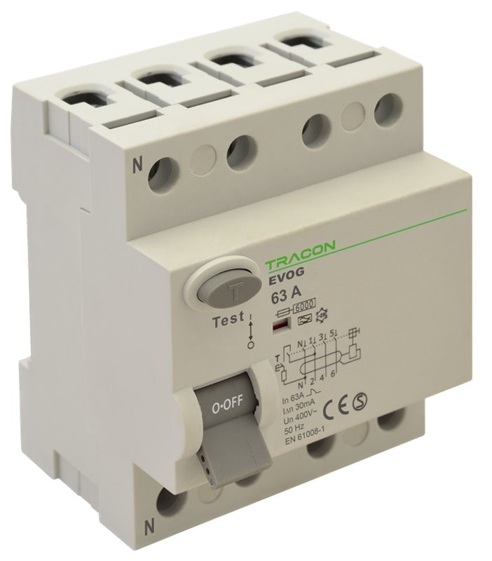 Tokovno zaščitno stikalo FID, 4 polno 40A, 300mA, 6kA, A