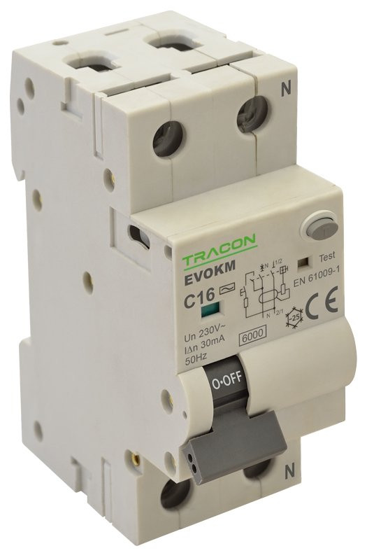 Kombinirano zaščitno stikalo, 2P-2modul, elektromehansko C40A, 30 mA, 10kA, A