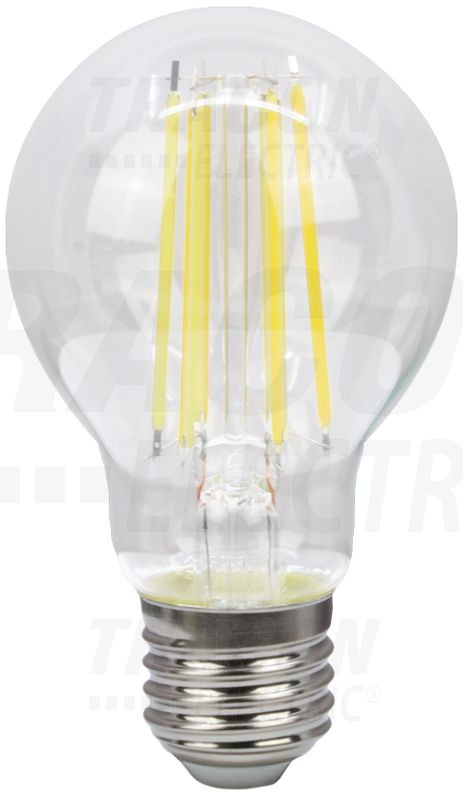 COG LED žarnica, bučka, prozorno steklo 230 VAC, E27, 12W, 1530 lm, A60, 2700K, EEI=E