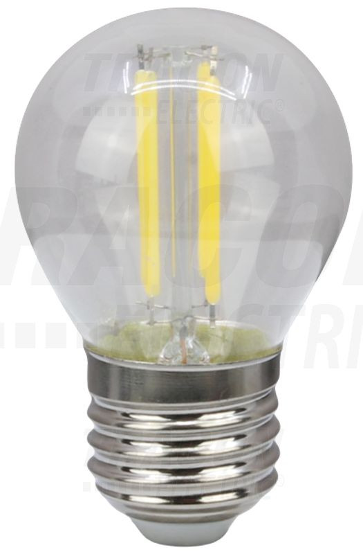 COG LED žarnica, bučka, prozorno steklo 230 VAC, E27, 4W, 470 lm, G45, 4000K, EEI=E