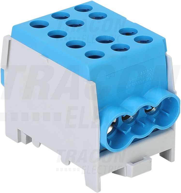 Odcep. vrst. sponka za glavni vod na montaž. tir, modra 6-35mm2, max. 1000VAC, max.125A