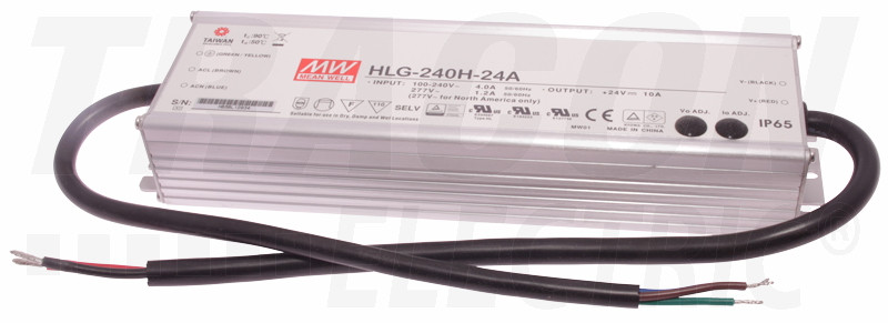 HLG LED gonilnik/napajalnik s kovinskim ohišjem 90-305 VAC / 12 VDC; 240 W; 0-16 A; PFC; IP65
