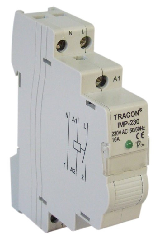 Vrstni impulzni rele, Um=24 VAC, 16A/230V, 1 zapiralni (NO)