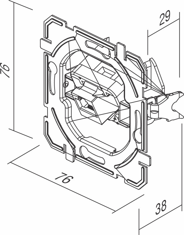 Vtičnica CAT5e KS RJ45 8/8 CB XO