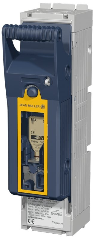 Varovalčno preklopno ločilno stikalo, horiz., za mont. pl., AC 690V, DC 440V, 400/630A, 1P, 3