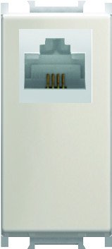 Vtičnica TEL LT RJ11 6/4 1M IW