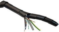 Spiralni trak za vezavo kablov 15-80 mm, črn