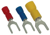 Viličasti kabelski čevelj 2,5 mm2, d1=2,3 mm, d2=3,6 mm, moder