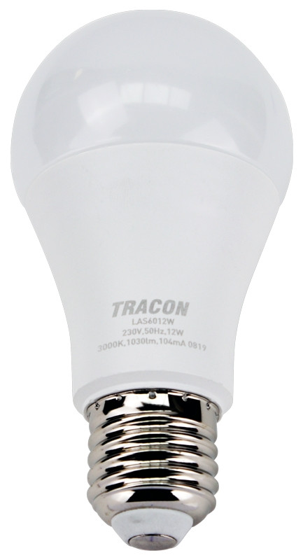 LED žarnica, bučka s čipom SAMSUNG 230V, 50Hz, 12W, 4000K, E27, 1080 lm, 200°, A60, EEI=F